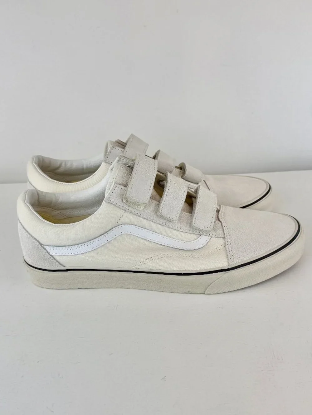 M11.5, W13 - Vans Old Skool V Suede Canvas Sneaker - Marshmallow/Turtledove